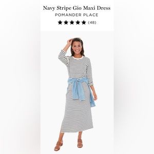 Tuckernuck brand new w tags. Navy and cream maxi S Pomander Place. Great dress!